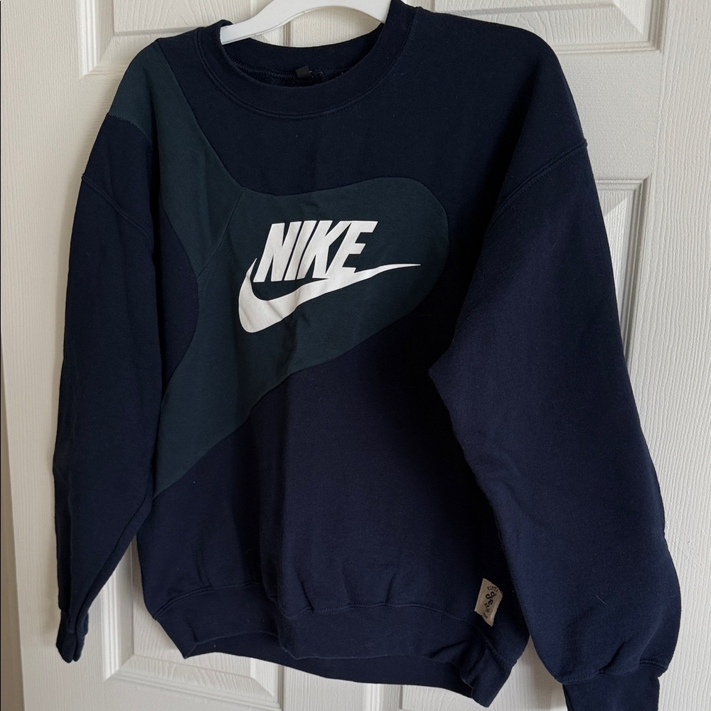 Nike Reworked Dark Blue Crewneck Sweater